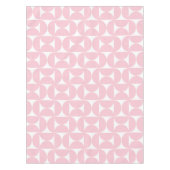 Midden eeuw modern Baby roze en wit patroon Tafelkleed (Voorkant)
