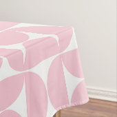 Midden eeuw modern Baby roze en wit patroon Tafelkleed (Voorbeeld)