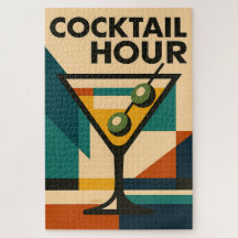 Midden eeuw modern Bauhaus cocktailuur Martini