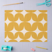 Midden eeuw modern beige stervormen op oranje tissuepapier (Craft)