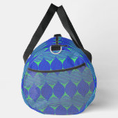 Midden eeuw modern blauw en groen abstract plunjezak (Rechts)