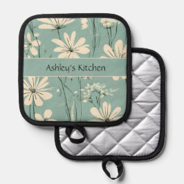 Midden Eeuw Modern Bloem Bloem Daisy Aangepaste Na Pannenlap