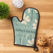 Midden Eeuw Modern Bloemendaisy Aangepaste Naam Ovenwant (Top down)