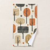 Midden eeuw modern boompatroon bad handdoek (Handdoek)
