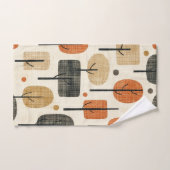 Midden eeuw modern boompatroon bad handdoek (Handdoek)
