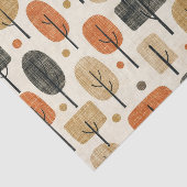 Midden eeuw modern boompatroon tissuepapier (Detail)