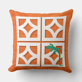 Midden-eeuw Modern Breeze Block hagedisskussen Kussen