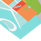 Midden Eeuw Modern Cartoon House Tafelloper (Hoek)