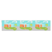 Midden Eeuw Modern Cartoon House Tafelloper (Horizontaal)