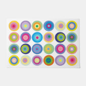 Midden Eeuw Modern Cirkelpatroon Kleurrijk Deurmat (Voorkant)