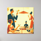 Midden Eeuw Modern De Martini Cocktail Critici Canvas Afdruk (Voorkant)