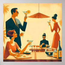 Midden eeuw modern de Martini Cocktail Critici