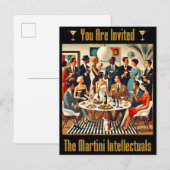 Midden eeuw modern de Martini intellectuelen Briefkaart (Voorkant / Achterkant)