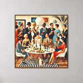 Midden eeuw modern de Martini intellectuelen Canvas Afdruk (Voorkant)