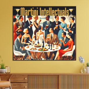 Midden eeuw modern De Martini intellectuelen Canvas Afdruk