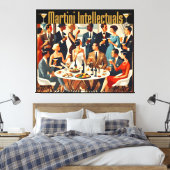 Midden eeuw modern De Martini intellectuelen Canvas Afdruk (Insitu (Slaapkamer))