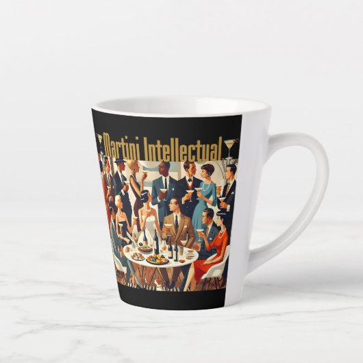 Midden eeuw modern de Martini intellectuelen Latte Mok (Rechts)