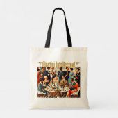 Midden eeuw modern de Martini intellectuelen Tote Bag (Achterkant)