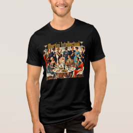 Midden eeuw modern de Martini intellectuelen Tri-Blend Shirt