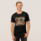 Midden eeuw modern de Martini intellectuelen Tri-Blend Shirt (Voorkant volledig)