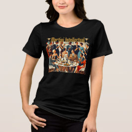 Midden eeuw modern De Martini intellectuelen Tri-Blend Shirt