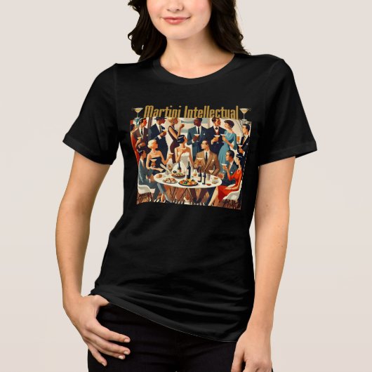 Midden eeuw modern De Martini intellectuelen Tri-Blend Shirt (Voorkant)
