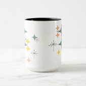 Midden eeuw modern Eames atomaire sterren Custom Mok (Midden)