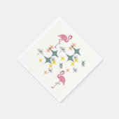 Midden eeuw Modern Eames Era Starburst Flamingo's  Servet (Hoek)