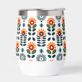 Midden-eeuw Modern Floral Scandi Folk Pattern
