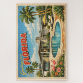 Midden eeuw modern Florida ansichtkaart Legpuzzel (Verticaal)