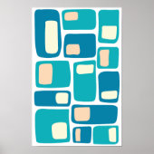 Midden Eeuw Modern Funky Geometrische Vormen Poster (Voorkant)