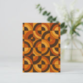 Midden eeuw modern geometrisch abstract patroon briefkaart (Staand voorkant)