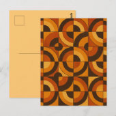 Midden eeuw modern geometrisch abstract patroon briefkaart (Voorkant / Achterkant)