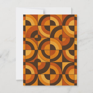 Midden eeuw modern geometrisch abstract patroon briefkaart