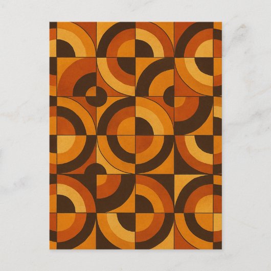 Midden eeuw modern geometrisch abstract patroon briefkaart (Voorkant)