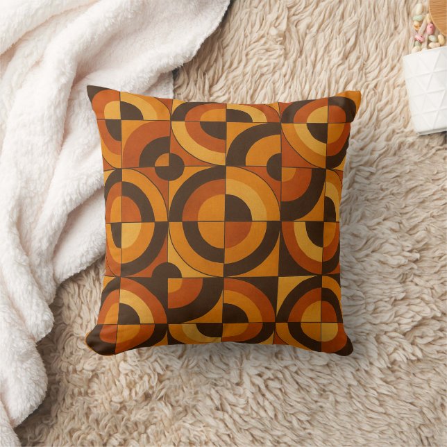 Midden eeuw modern geometrisch abstract patroon kussen (Deken)