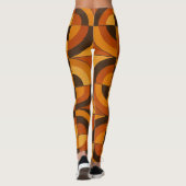 Midden eeuw modern geometrisch abstract patroon leggings (Achterkant)