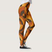 Midden eeuw modern geometrisch abstract patroon leggings (Rechts)