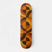 Midden eeuw modern geometrisch abstract patroon persoonlijk skateboard (Voorkant)
