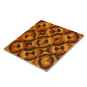 Midden eeuw modern geometrisch abstract patroon tegeltje (Zijkant)
