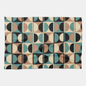 Midden eeuw modern geometrisch abstract patroon theedoek (Horizontaal)