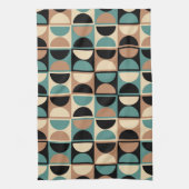 Midden eeuw modern geometrisch abstract patroon theedoek (Verticaal)