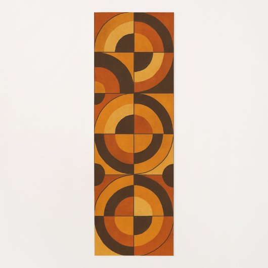 Midden eeuw modern geometrisch abstract patroon yogamat (Voorkant)