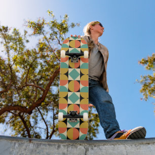 Midden eeuw modern geometrisch abstract persoonlijk skateboard