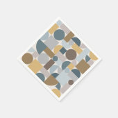 Midden Eeuw Modern Geometrisch Blauw Goud Servet (Hoek)