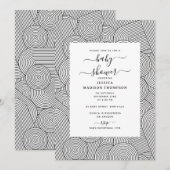 Midden eeuw modern geometrisch boog babyshower kaart (Voorkant / Achterkant)
