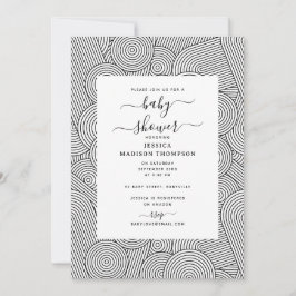 Midden eeuw modern geometrisch boog babyshower kaart