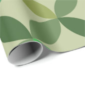 Midden eeuw Modern geometrisch groen cirkelenpatro Cadeaupapier (Rol Hoek)