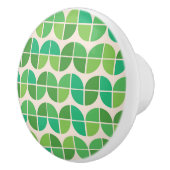 Midden-eeuw modern geometrisch groen patroon keramische knop (Rechts)
