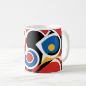 Midden eeuw modern geometrisch koffiemok (Voorkant rechts)